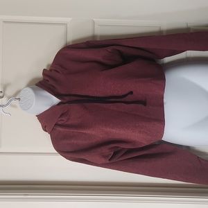 Over The limit Apparel Raw Hem Crop Hoodie